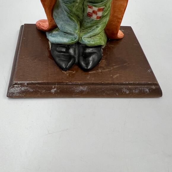 Vintage Fontanini Clown Sculpture Figures Girl Pigtails Hobo Bunny Hat DAMAGED - Picture 3 of 13